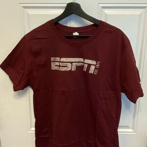 ESPN Burgundy Men's Short Sleeve Tee